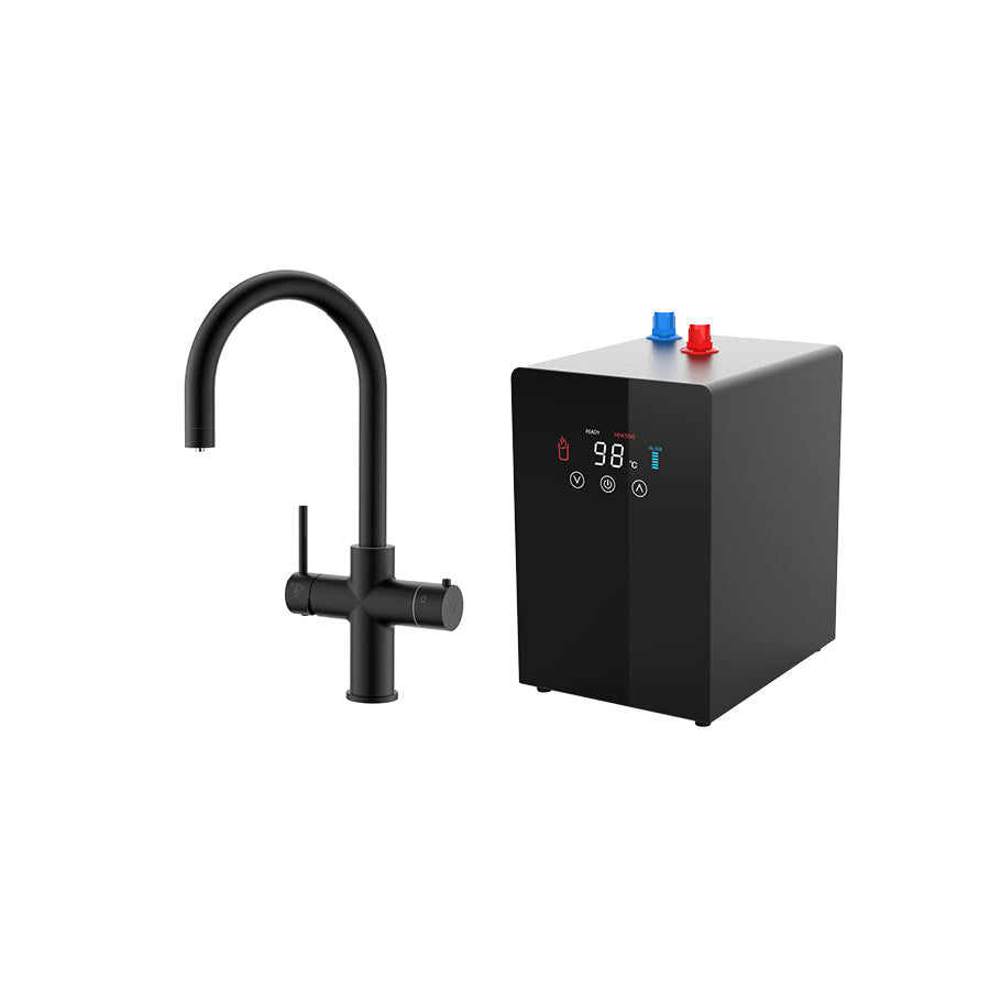 Aqua Boiler and Ambient Filtered 4-in-1 Curved Spout Mixer