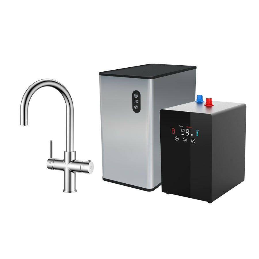 Aqua Boiler, Chiller & Soda Maker with 5-in-1 Curved Spout Mixer.