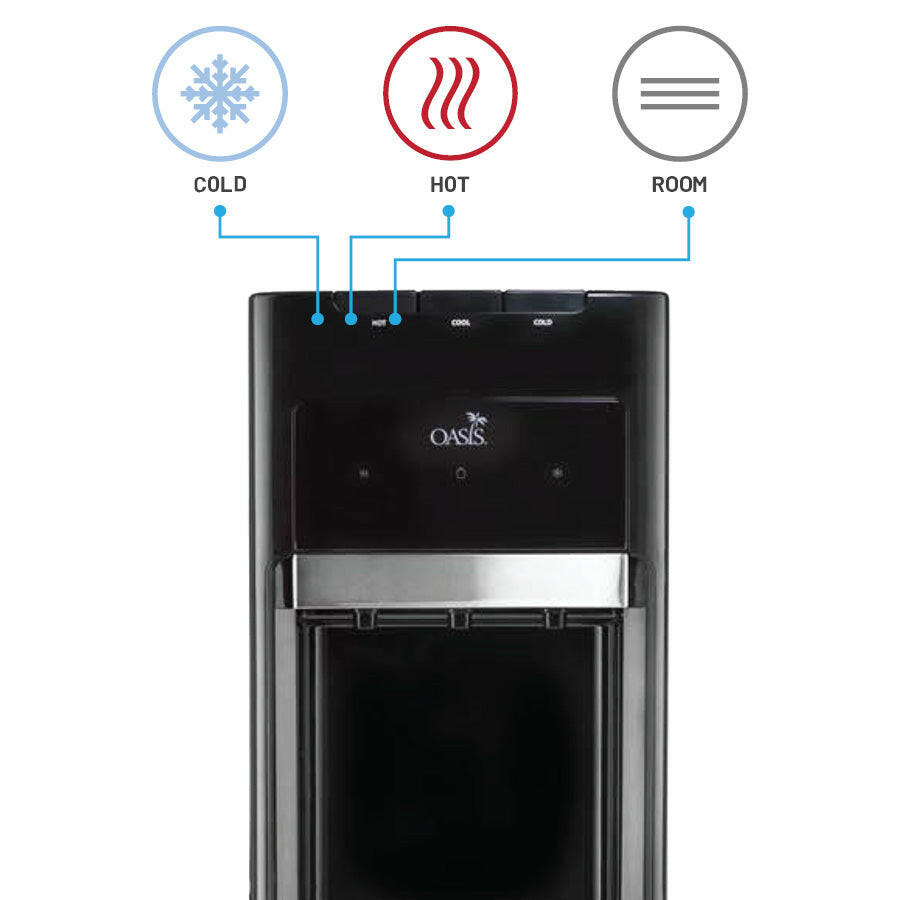 Oasis "Mirage" Freestanding Dual Water Cooler.