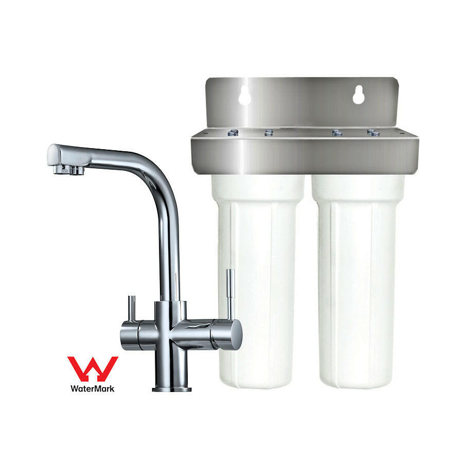 Under Bench "Twin" Water Filter System with Mixer.
