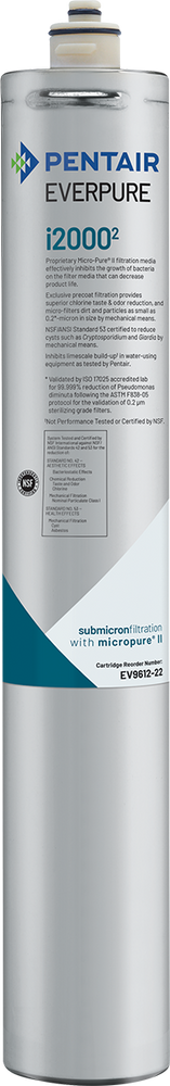 Everpure Submicron Filtration with Micro-Pure II Cartridge.