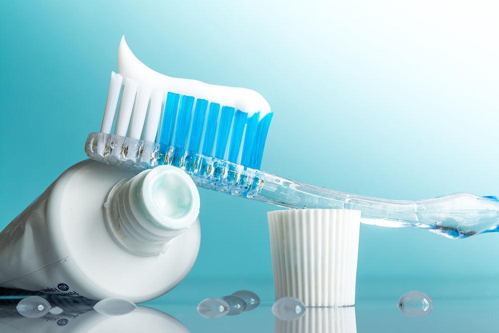 Image of toothbrush and toothpaste