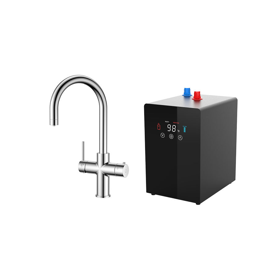 Aqua Boiler and Ambient Filtered 4-in-1 Curved Spout Mixer
