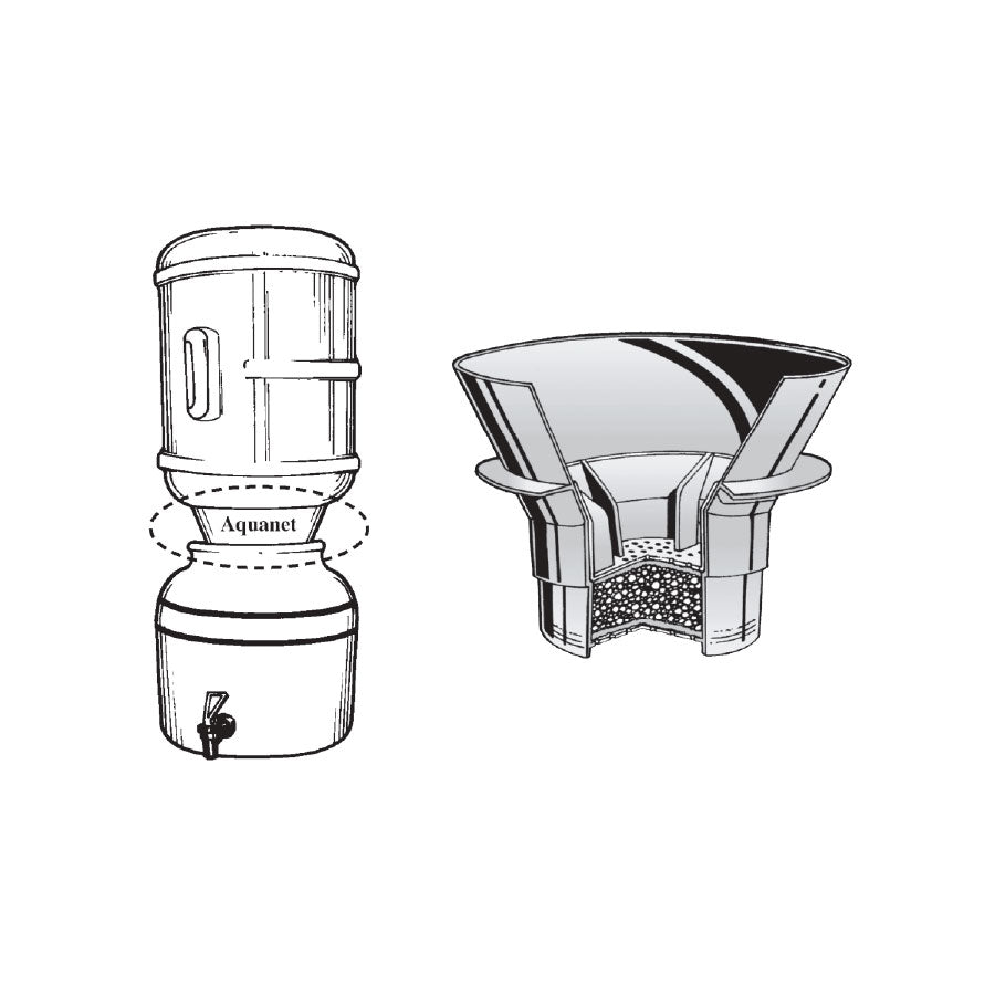 Water Cooler Bottle Filter "Aquanet 1" Off White