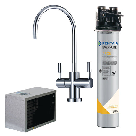 EVERPURE® DRINKING WATER System - "Titanium" Two Way Tap/Kit with Chiller, Includes 4FC5 Filter (Cold/Chilled)