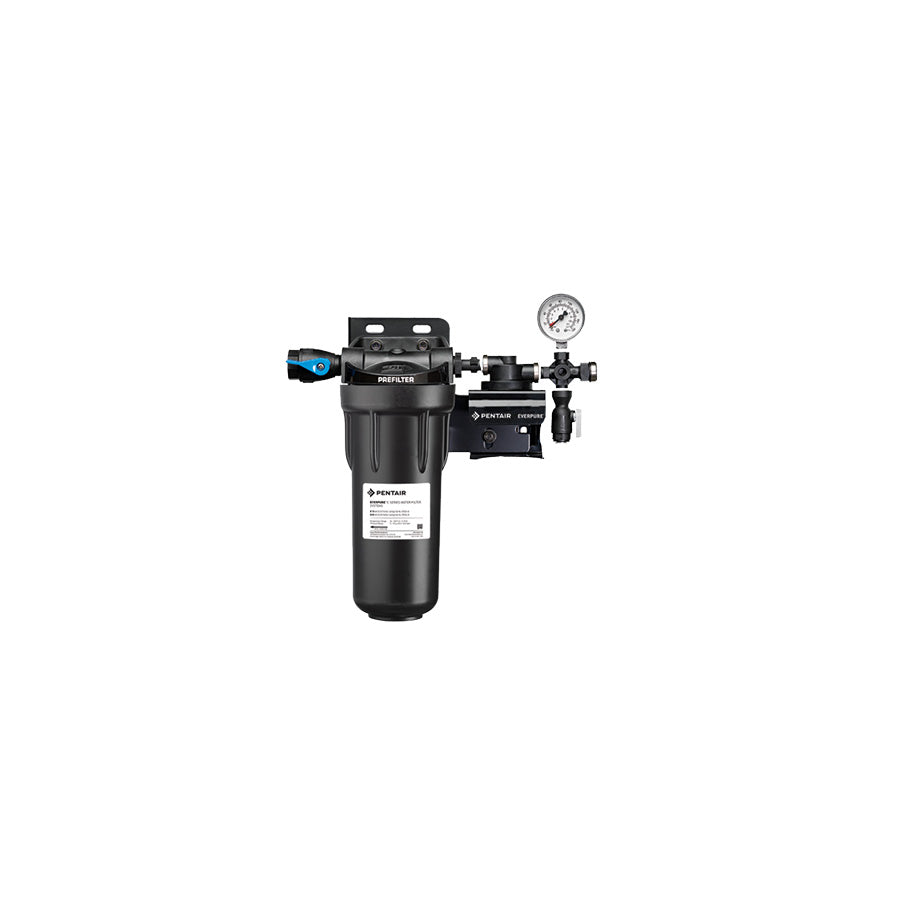 EVERPURE® Single Manifold With 10” Pre Filter, Pressure Gauge & Flush Line