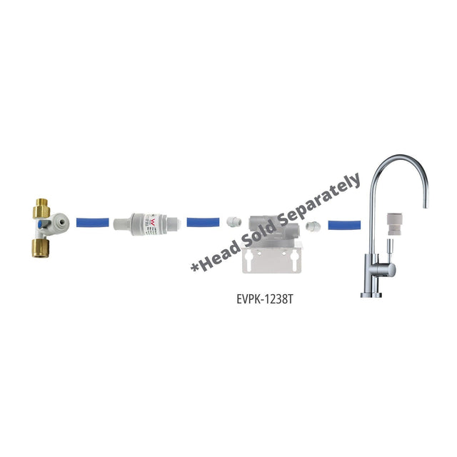 EVERPURE® Plumbing Kit - 3/8” with "Titanium" Faucet (Commercial Grade)