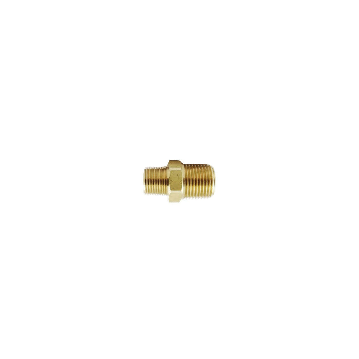 Hex Nipple - Brass.