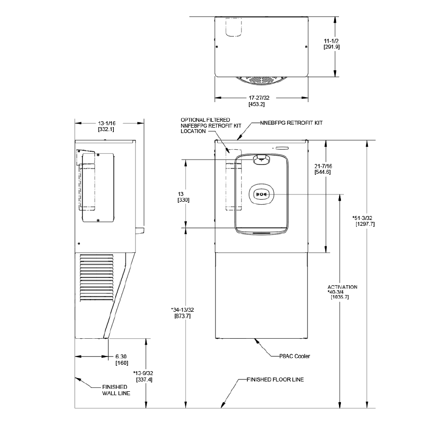 Oasis Conversion Kit Contactless Cooler to Bottle Filler