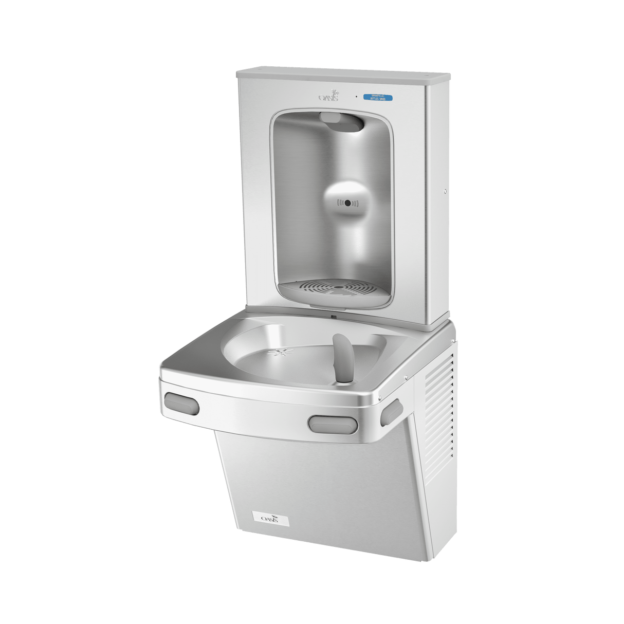 Oasis Bottle Filler with Drinking Fountain Combo, Contactless and Mechanical