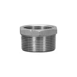 A metal threaded pipe fitting with a hexagonal top, shown on a plain white background.