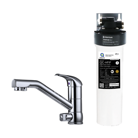 Under Bench High-Flow Inline Filter with Mixer