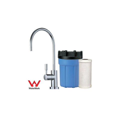 Under Bench “Mini” Water Filter System with “Titanium” Faucet (CBM-05)