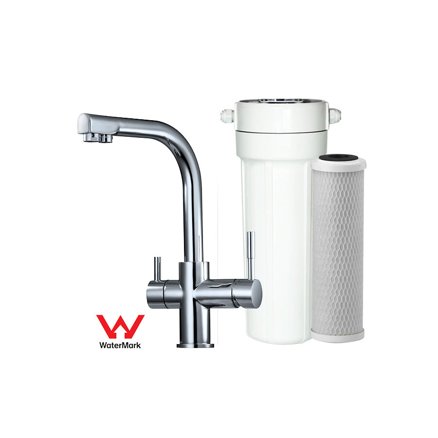 Under Bench Water Filter System with PLV & Tri Flow "Executive" Mixer (CBS-05)